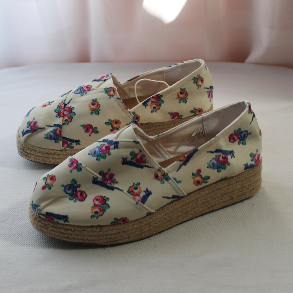 American Eagle Floral Platform Espadrilles, 6.5, NWOT
